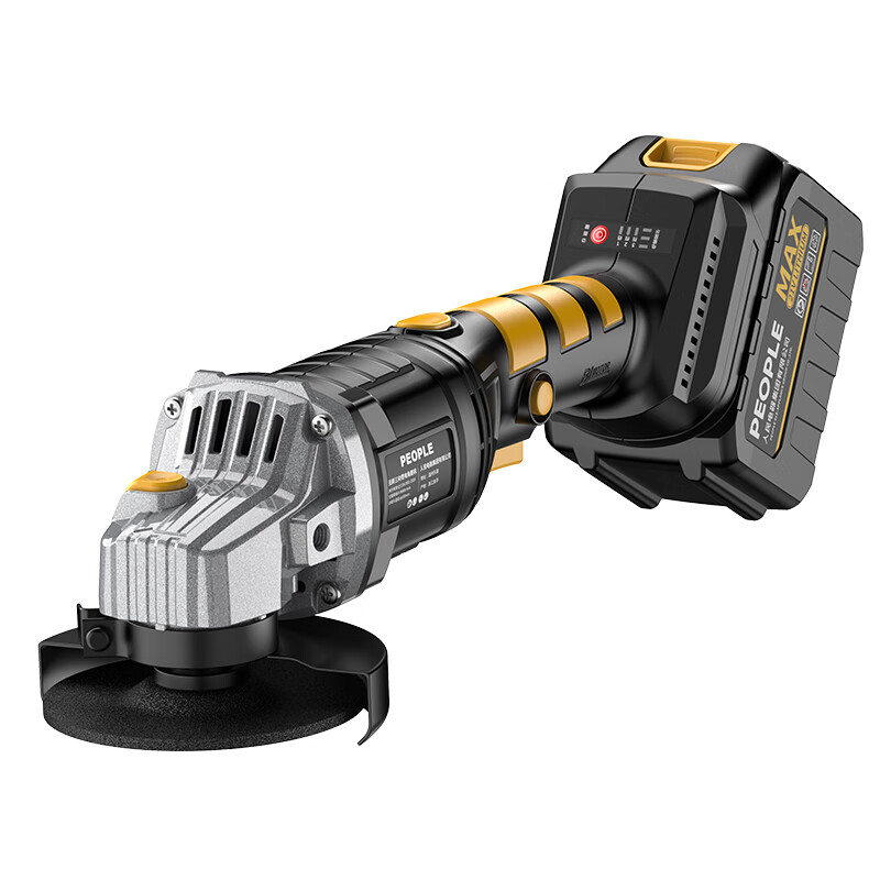 People's Brushless Lithium Electric Angle Grinder Polisher Grinder Rechargeable Multi-Function Cutting Machine Angle Grinder Power Tool