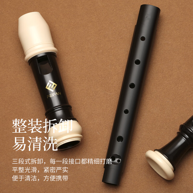 Feifan Feifan recorder eight-hole primary school high-pitched children's adult high-end flute 8-hole high-end German black