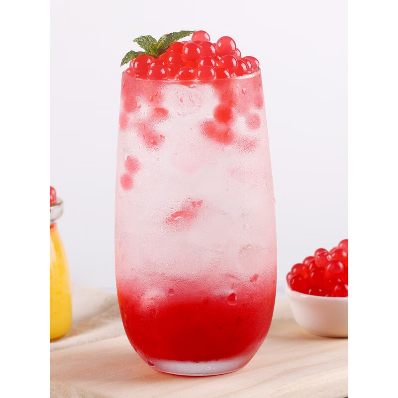 Collect tea aroma, collect 1.2kg strawberry flavor popping beads, fruity sauce, milk tea accessories, juice, milk tea, coffee raw materials, popping eggs, mango flavor