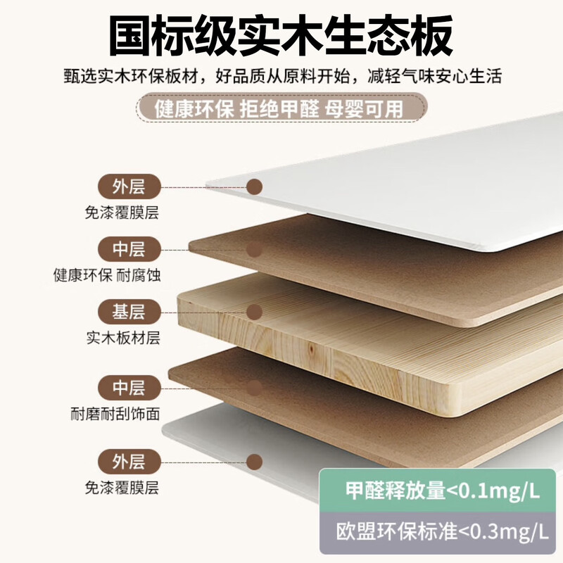 Jundong Furniture includes upstairs all solid wood wardrobe bedroom simple light luxury storage wardrobe rental house customizable cabinet 160 four-door main cabinet deepened 60