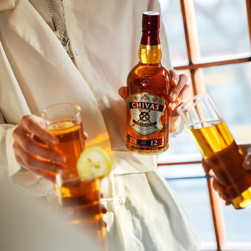 Chivas Regal 12 Years Scotch Blended Whiskey 1000ml 40% Naked Bottle Imported Wine New Year Gift