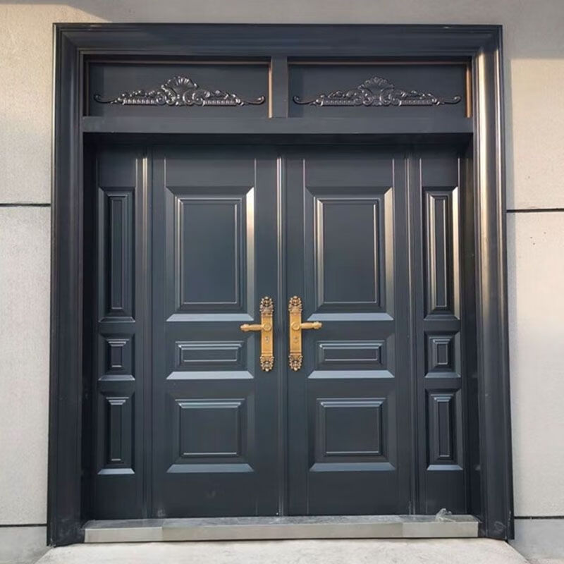 Sailotou rural door double-door villa door zinc alloy anti-theft door self-built house entry door Class A entrance imitation copper door style 2
