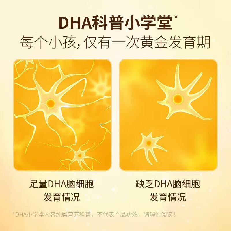 Little Sunflower Mommy Loves DHA Algae Oil Gel Candy 0-3 Years Old Infants DHA Children Baby Newborn Teenagers Imported Raw Materials Students Eye and Brain Replenishment 3 Boxes