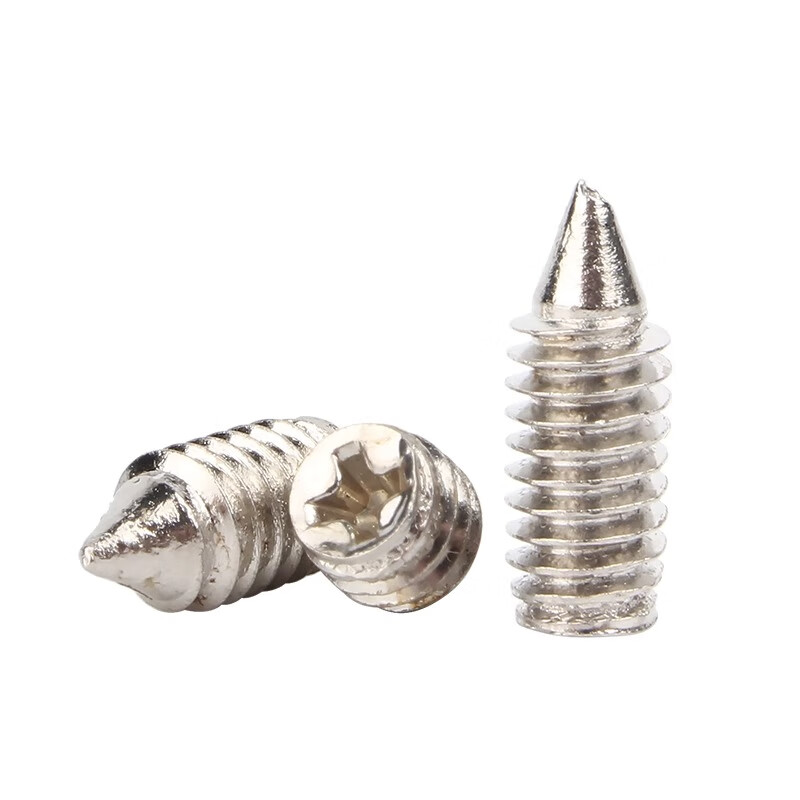 Creaby nickel-plated cross tip set screw national standard headless tip machine screw cross recessed tapered end jack wire M2.5*6 500 pieces