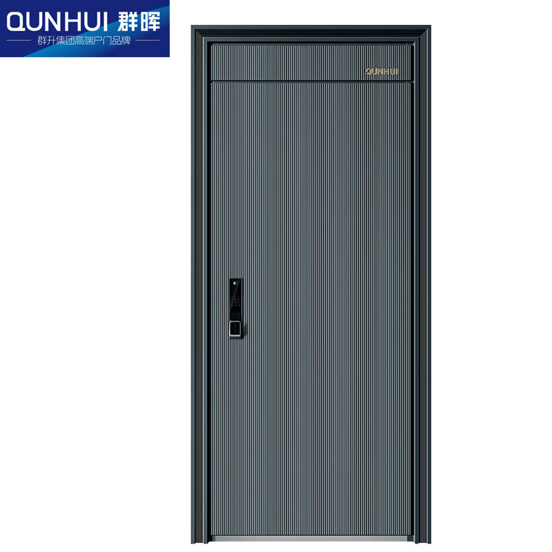 Synology QUNHUI premium security door Class A anti-theft door home entry door anti-pry entry door large screen visual smart lock QH-F8802 single door + large screen visual smart lock