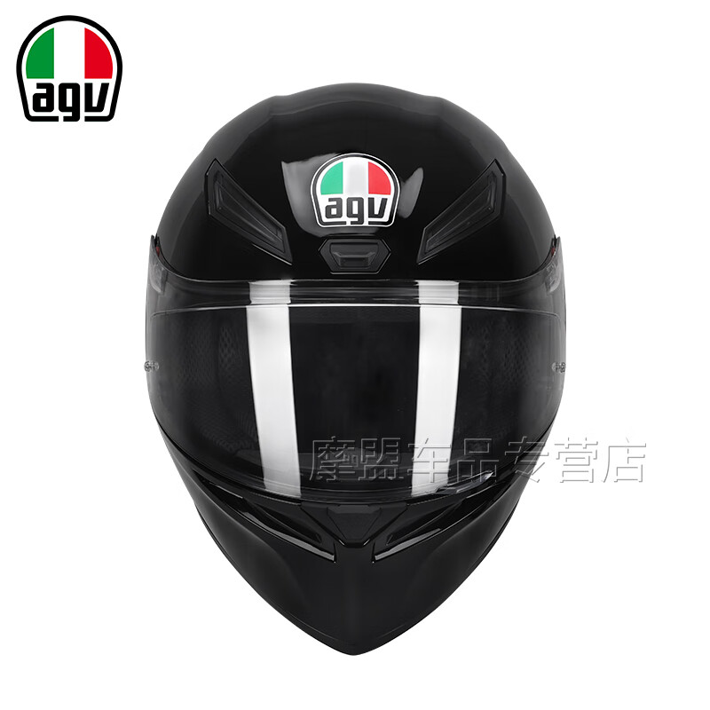 AGV K1 S helmet motorcycle motorcycle full-face wide-angle ventilated all-season lightweight cycling and running helmet for men and women new 3C certification shipped from Jingdong warehouse BLACK bright black L (57-58 head circumference recommended)