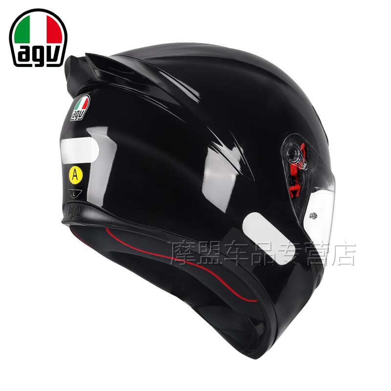 AGV K1 S helmet motorcycle motorcycle full-face wide-angle ventilated all-season lightweight cycling and running helmet for men and women new 3C certification shipped from Jingdong warehouse BLACK bright black L (57-58 head circumference recommended)
