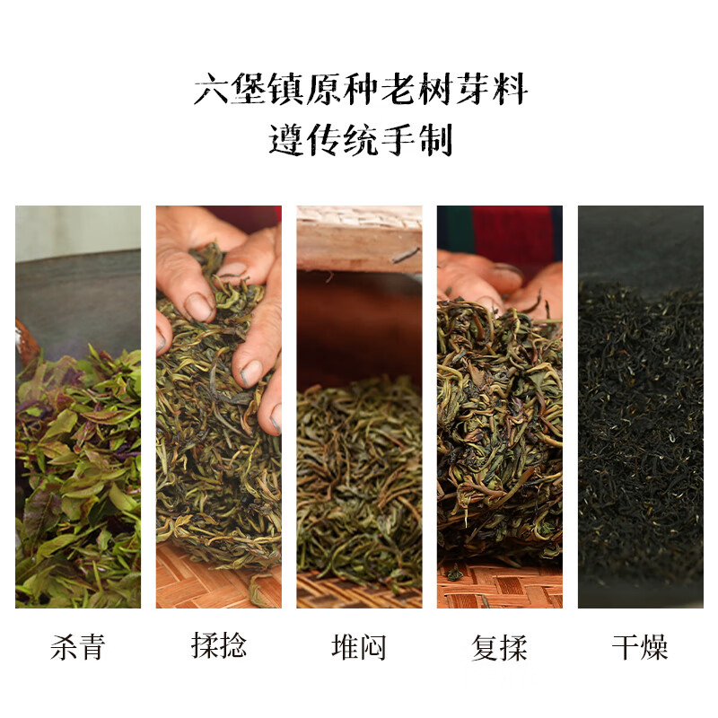 Little Senior Sister Reviews Tea 2023 Purple Smoke Liubao Tea Purple Bud Spring Tea Wuzhou Black Tea Guiqing Guangxi Black Tea 42g (3.5g*12)