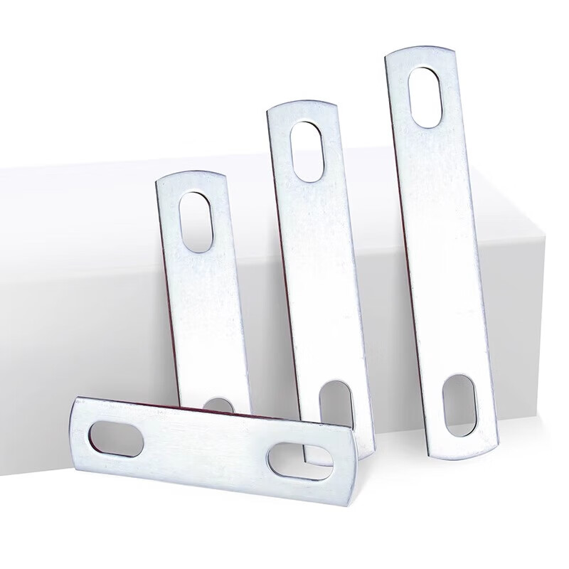 Jinchao national standard galvanized U-shaped buckle pressure plate U-shaped bolt screw baffle tube card double-hole baffle thickened fixed connection piece M6*108 (2 pieces) 304