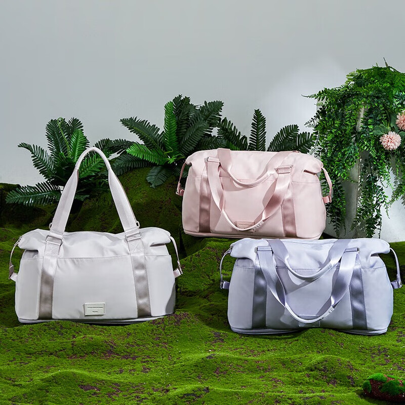 Hanker foldable travel bag women's luggage bag men's handbag 39 liters large capacity expandable boarding storage bag sand dune gray