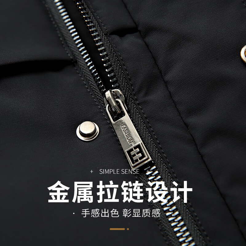 Flying in the Snow Down Jacket Men's Winter Duck Down Warm Fox Fur Lapel Middle-aged and Elderly Dad Casual Jacket Men's 180