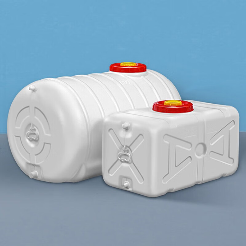 Household water storage tank horizontal round bucket large capacity water tower water tank plastic water storage bucket 1 ton 2 ton pull water tank horizontal round 900 catties 124*72*73cm