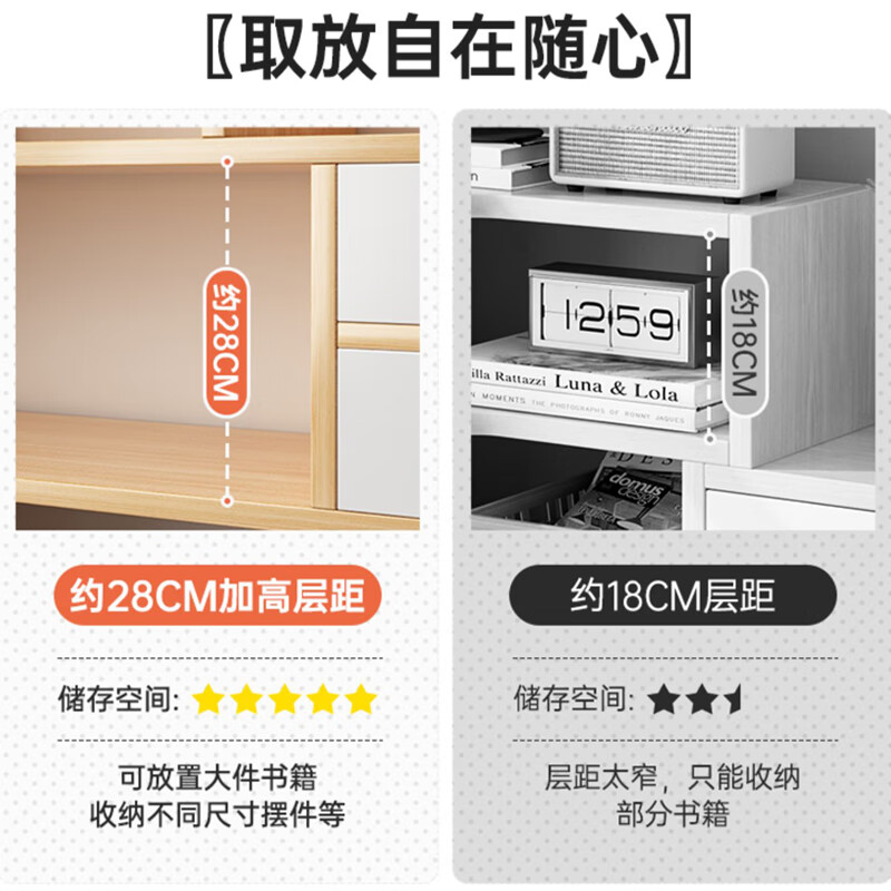 Shanshan Wooden Art Bookshelf Desktop Desktop Storage Rack Desk Multi-layer Bookcase Simple Display Rack Storage Rack Study Desk Storage Rack