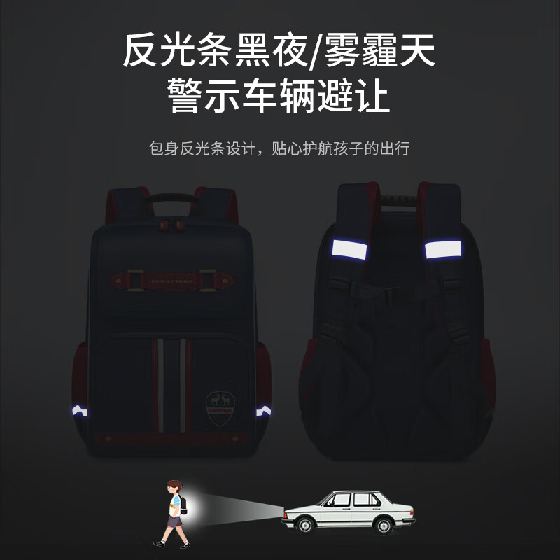 The Ninth Castle schoolbag primary school boy spine protection children's schoolbag 1-3-6 grade British style girls' burden-reducing backpack