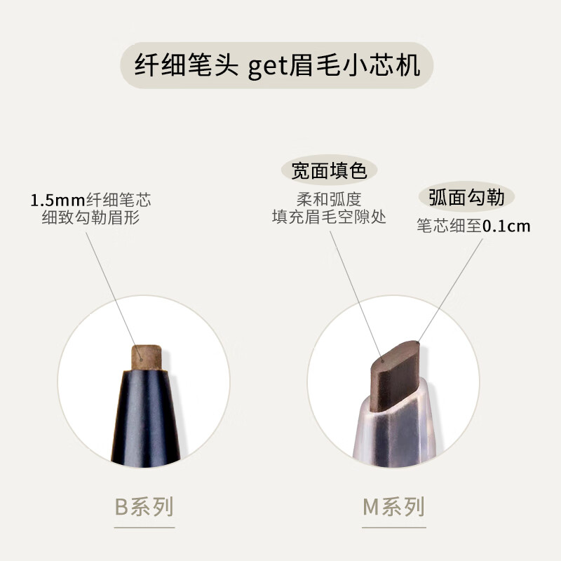 FLORTTE Machete Fine Eyebrow Pencil Waterproof, Sweatproof, Long-lasting, Non-Fading Wild Eyebrow New Year Gift for Girls M2# Gray Brown