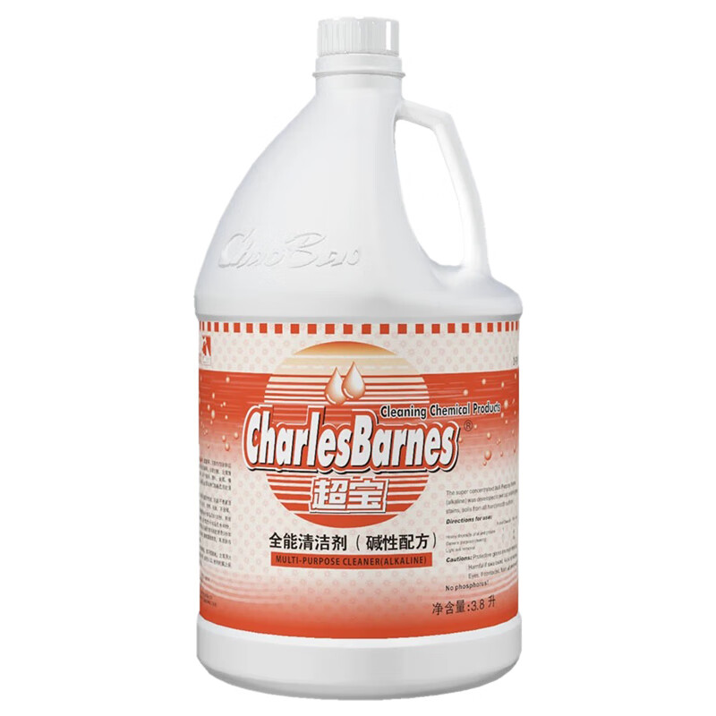 Chaobao all-purpose cleaner alkaline formula large barrel floor tile glass cleaning liquid bathroom decontamination all-purpose green water DFF011 3.8L*1 bottle