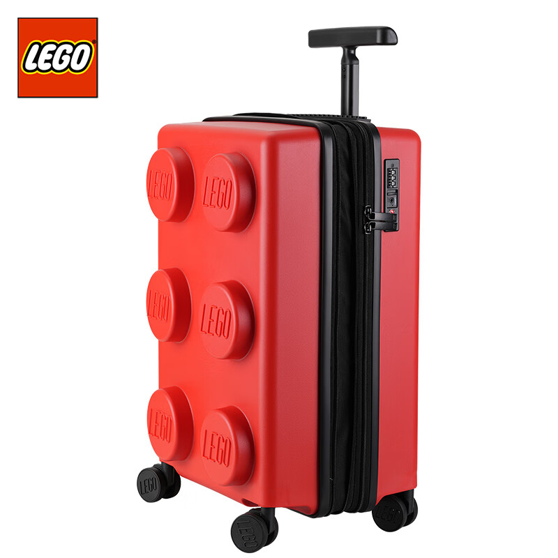 LEGO trolley case 20-inch expandable suitcase cabin code lock for men and women red 20290
