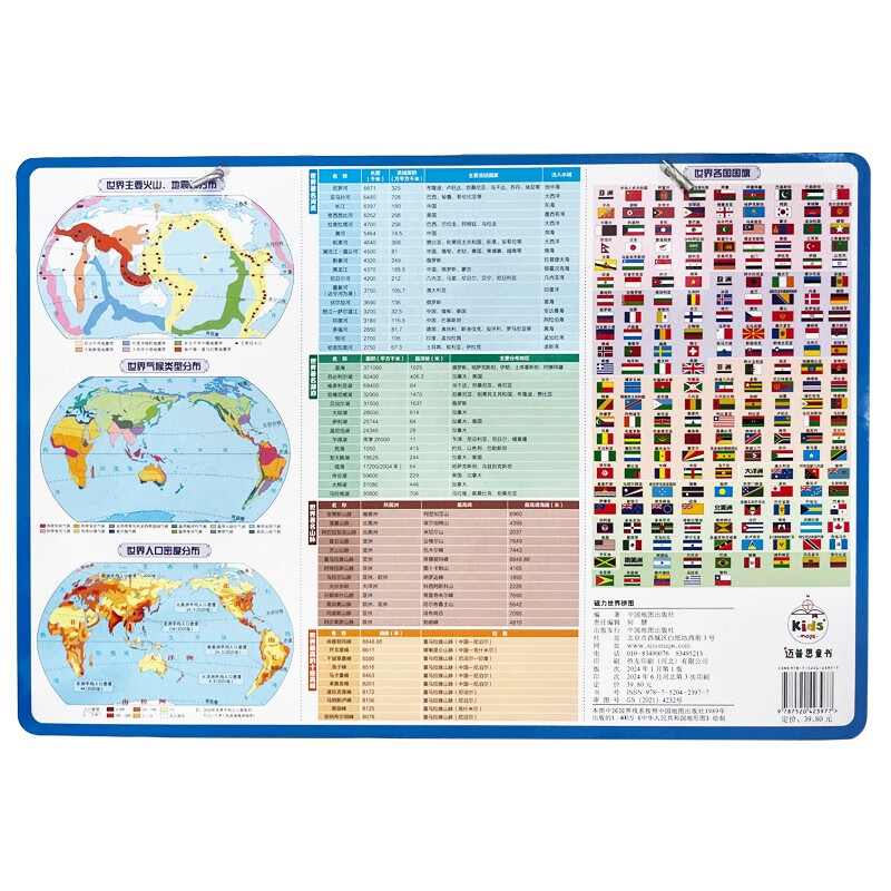 China Map Publishing House Large Magnetic World Puzzle 42cm*30cm