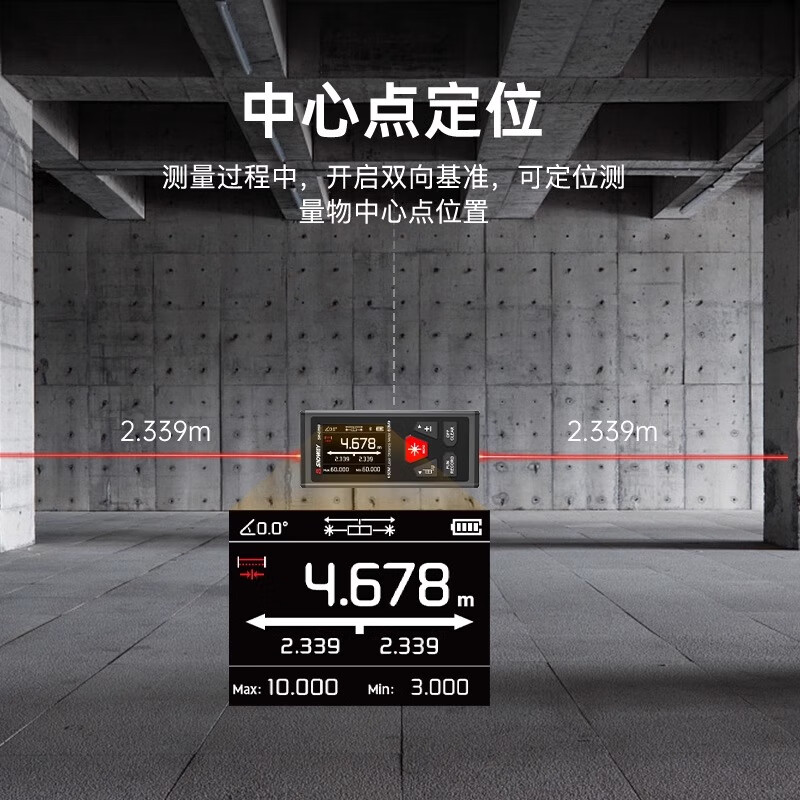 Shendawei two-way laser range finder high-precision outdoor electronic ruler measurer multi-functional room measuring instrument HD green light DG60 two-way laser green light model 120 meters