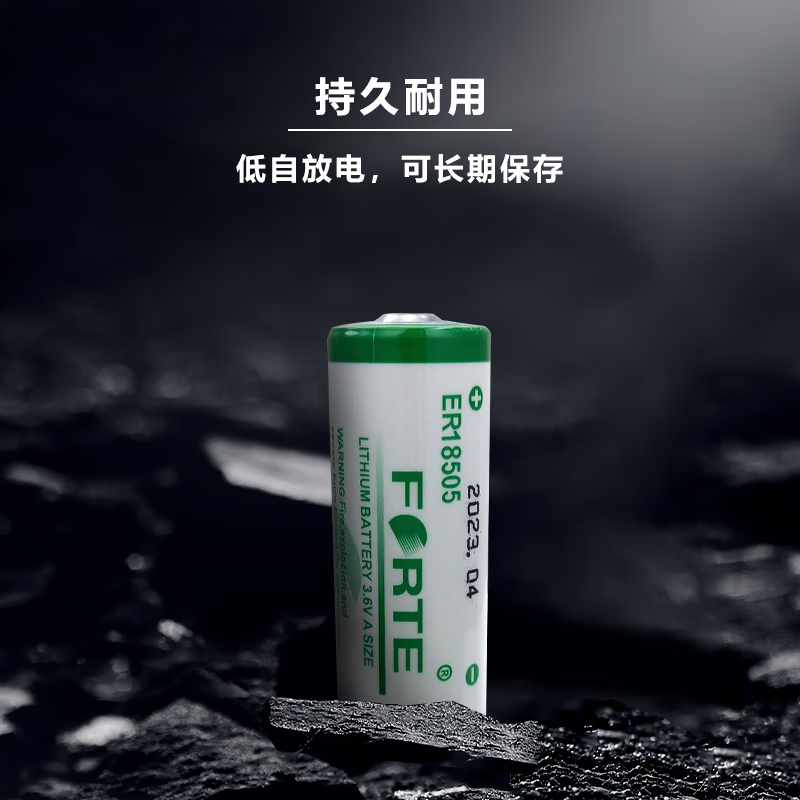 FORTE ER18505 smart water meter heating thermal flow meter smoke alarm locator PLC servo 3.6V lithium battery ER18505-bare battery