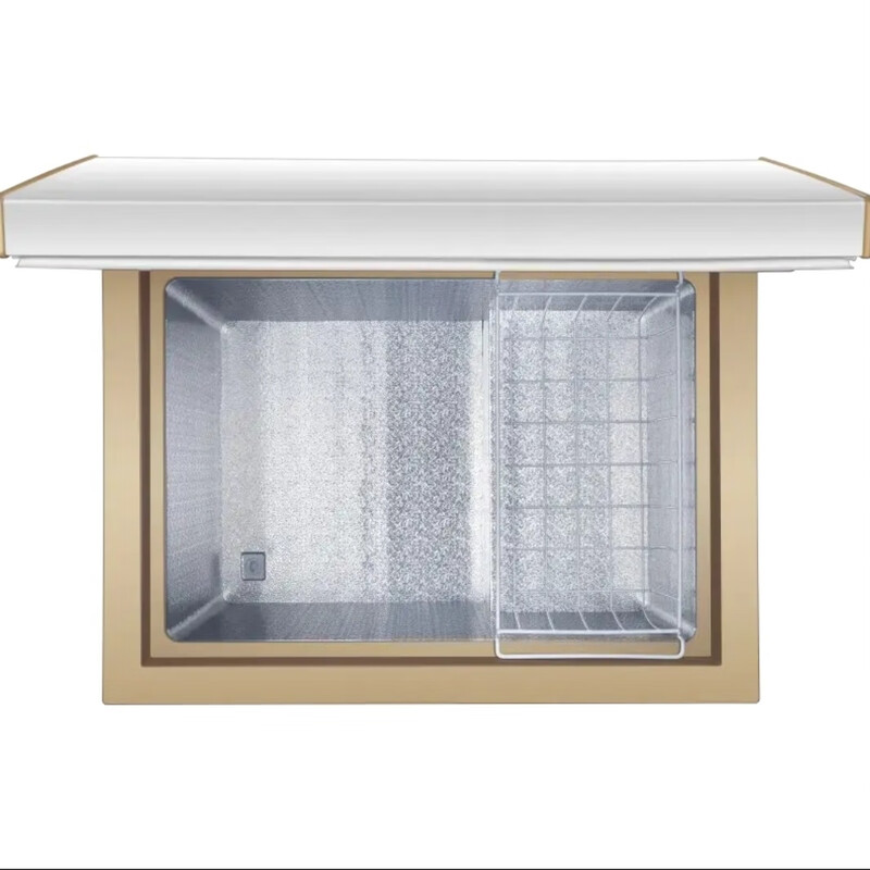 Homa 146L Freezer Low Noise Energy Saving Refrigeration Freezer Home Commercial Variable Temperature Horizontal Freezer Metal/Dark Brown 146L BC/BD_146G2 705x550x847