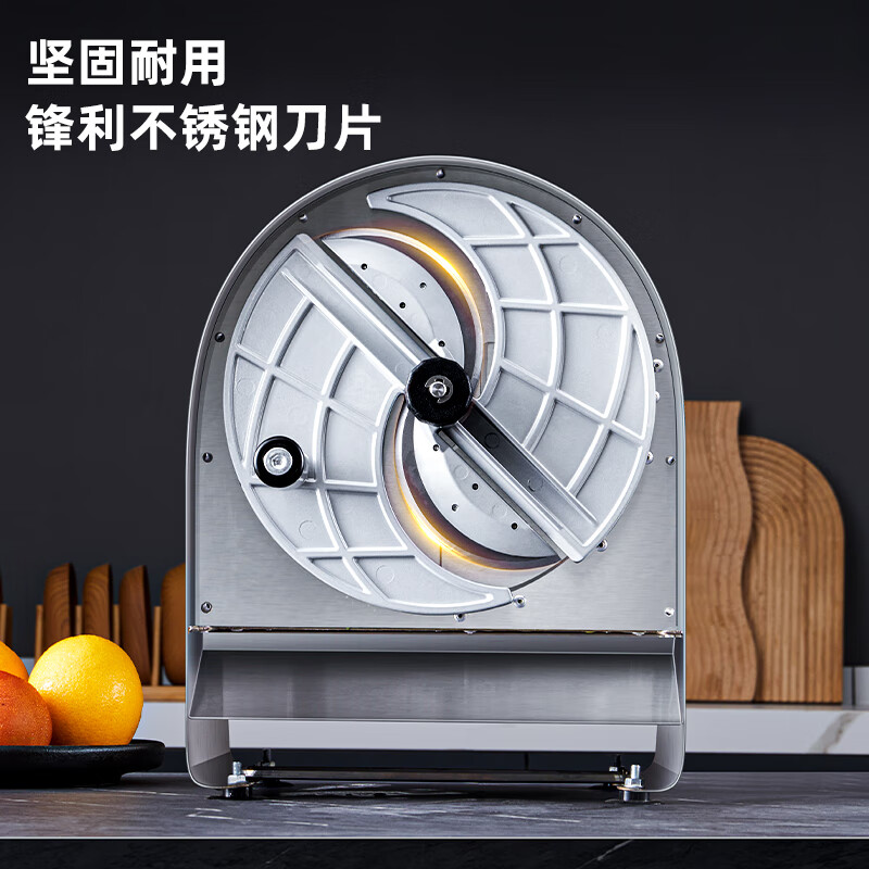 OOULISS lemon slicer fruit slicer electric manual slicer commercial potato slices cutting fruit artifact fruit and vegetable slices upgraded manual slicer + pair of blades