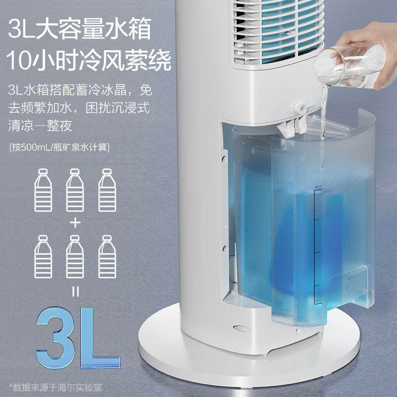 Haier household air conditioning fan humidification cooling fan water cooling bladeless tower fan aromatherapy energy-saving small air conditioner powerful refrigeration energy-saving air cooler remote control model HFZ-Y8625A