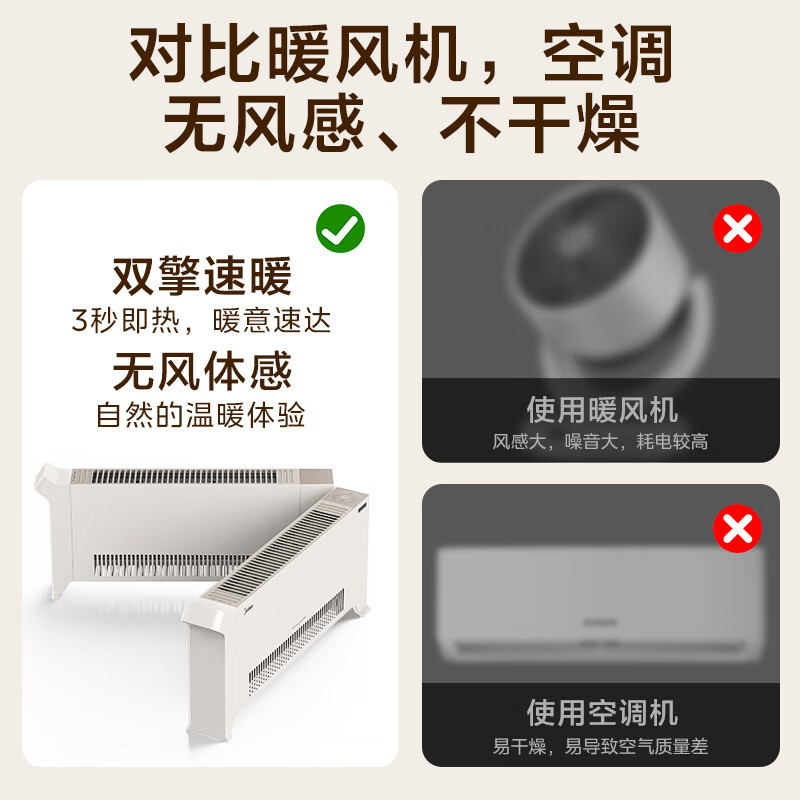 Midea baseboard heater home remote control folding electric heater electric heater bathroom waterproof radiator whole house instant heater electric heater electric heater mobile floor heating HDU20VR