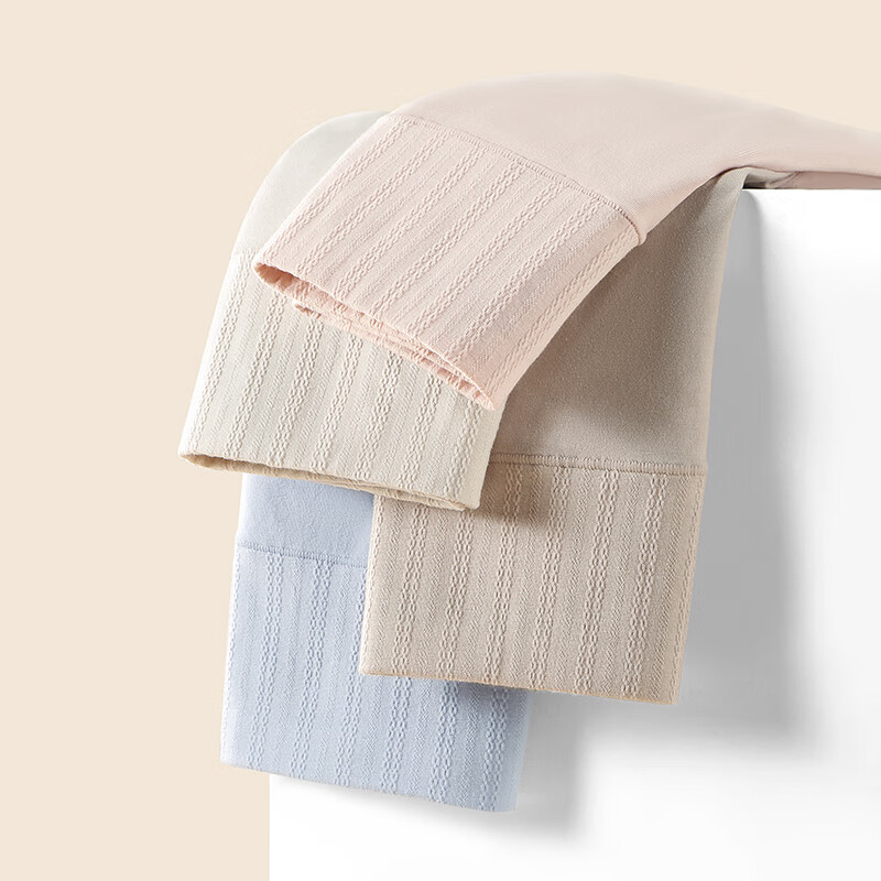 Langsha underwear women's high-waist pure cotton tummy control antibacterial underwear 4 pairs of large size seamless tummy control butt lifting women's underwear