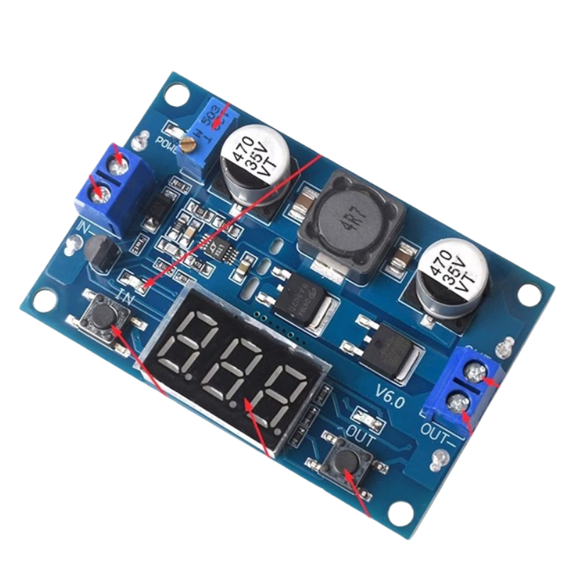 Qidi DC-DC LTC1871 boost power module high power 100W adjustable output 3.5~35V digital display