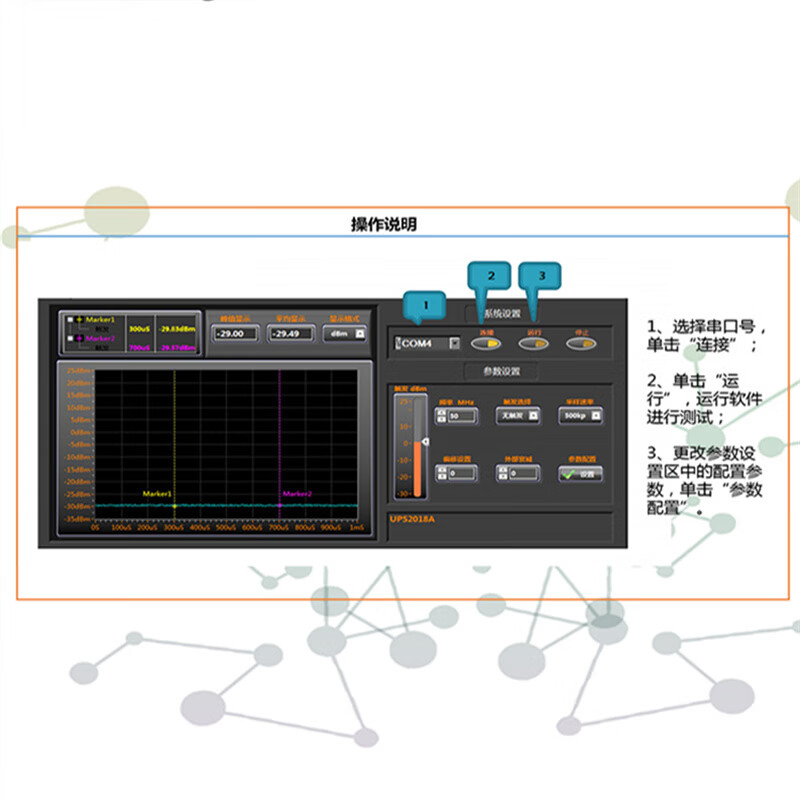Ouhuayuan peak RF power meter 50MHz 10GHz USB host computer communication power detector detection accuracy UPM208 (50M-8GHz)