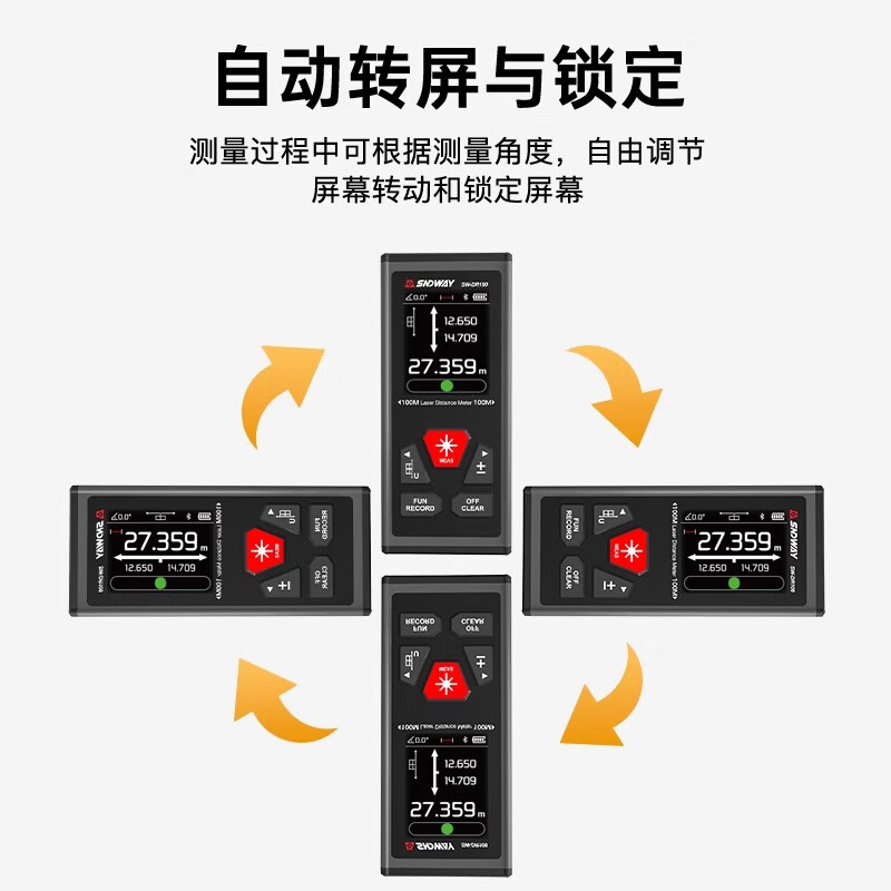 Shendawei two-way laser range finder high-precision outdoor electronic ruler measurer multi-functional room measuring instrument HD green light DG60 two-way laser green light model 120 meters