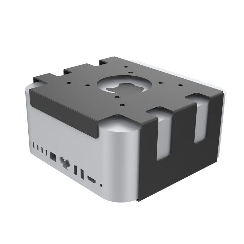 Meiyizhi Mac Studio wall-mounted/under-desk dual-use metal storage rack bracket to save space, padded and scratch-resistant steel plate material