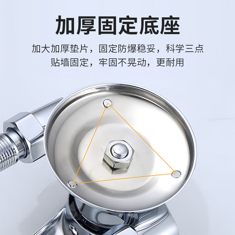 Youlai bathroom brass exposed kitchen faucet hot and cold open pipe universal horizontal wall-mounted wall-mounted double-hole hot and cold water mixing valve brass exposed faucet universal 60cm hose