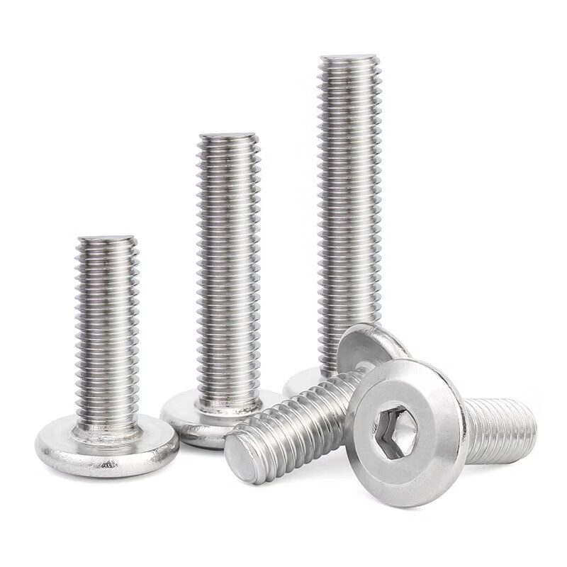Jinchao 304 stainless steel furniture large flat head hexagonal head bevel screw round head bevel screw bevel bolt M2-M12 M8*40 (5 pieces)