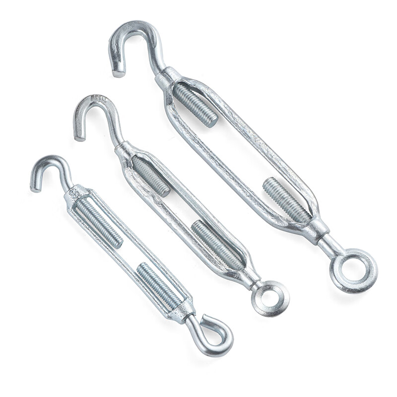 Jinggong galvanized 304 stainless steel flower basket screw tightener bolt tightening wire rope lock buckle rope tightener Hualan upgraded heavy-duty M10 (1 piece) hook type