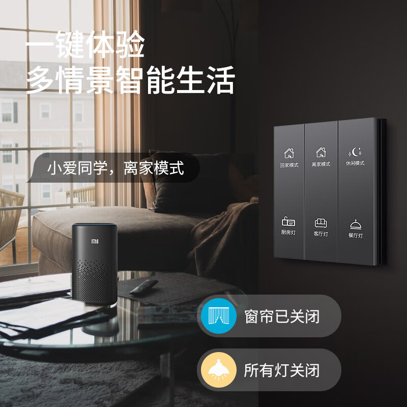 Mijia supports Xiao Ai’s voice control of the whole house smart switch panel dual control and multi-control. It has been connected to Mijia APP. Customize list and quote. Send to customer service. Do not shoot.