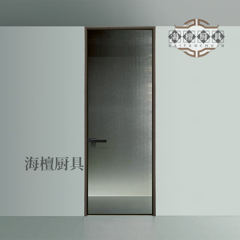Miaopule Japan Changhong 16 extremely narrow light luxury frosted glass door wooden door bathroom door toilet door interior door bedroom door partition square meter 8mm tempered frosted glass (single glass