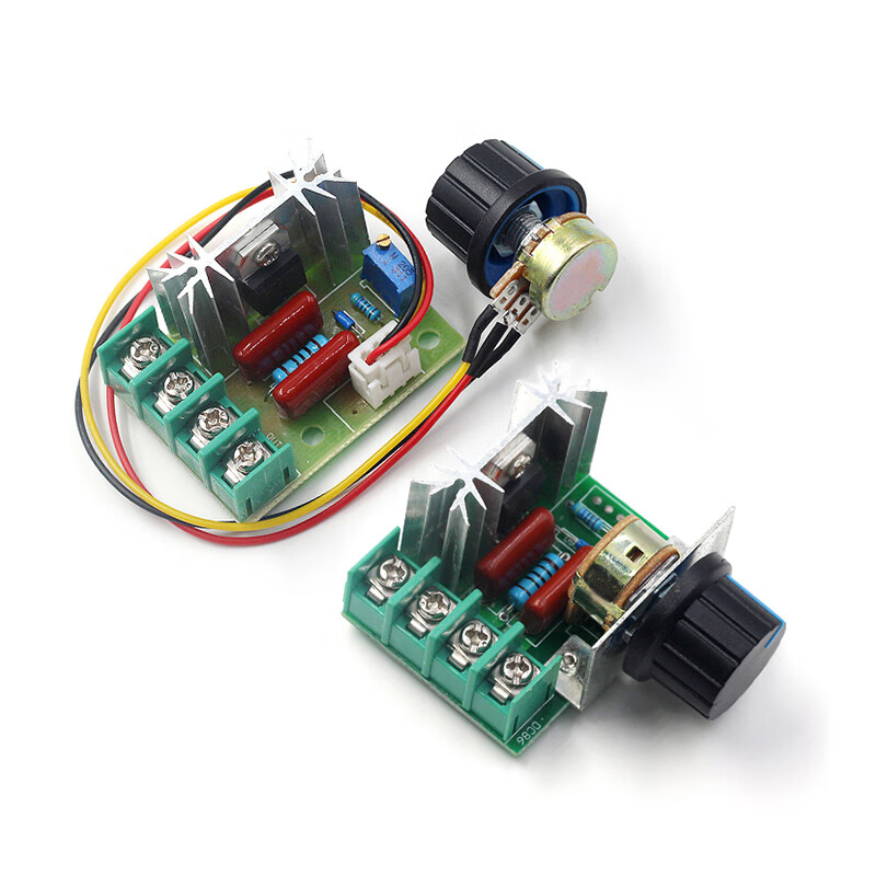 2000W thyristor speed regulator, motor 220V high power, voltage regulation, dimming and temperature regulation module, external potentiometer, 2000W external knob thyristor electronic dimming and temperature regulation