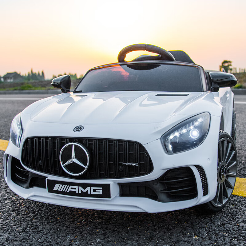 Leweipu Mercedes-Benz authorized children's electric car remote control four-wheel car baby gift children's toy car can sit on the swing car