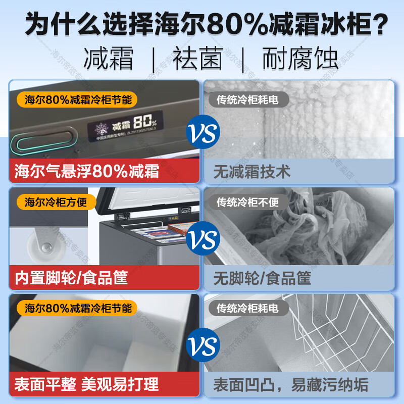 Haier Freezer Home Low Temperature Mini Freezer Freezer Refrigerator Freezer Switch Cryogenic Quick Freeze Subzero Small Freezer Xiao Fuhao 100GHEPS9 Electronic Temperature Control-40 100L