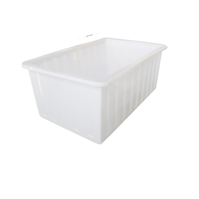 Thickened tendon plastic PE water tank tank aquaculture textile push cart storage nylon turnover box plastic basket 50 liter box (594432)