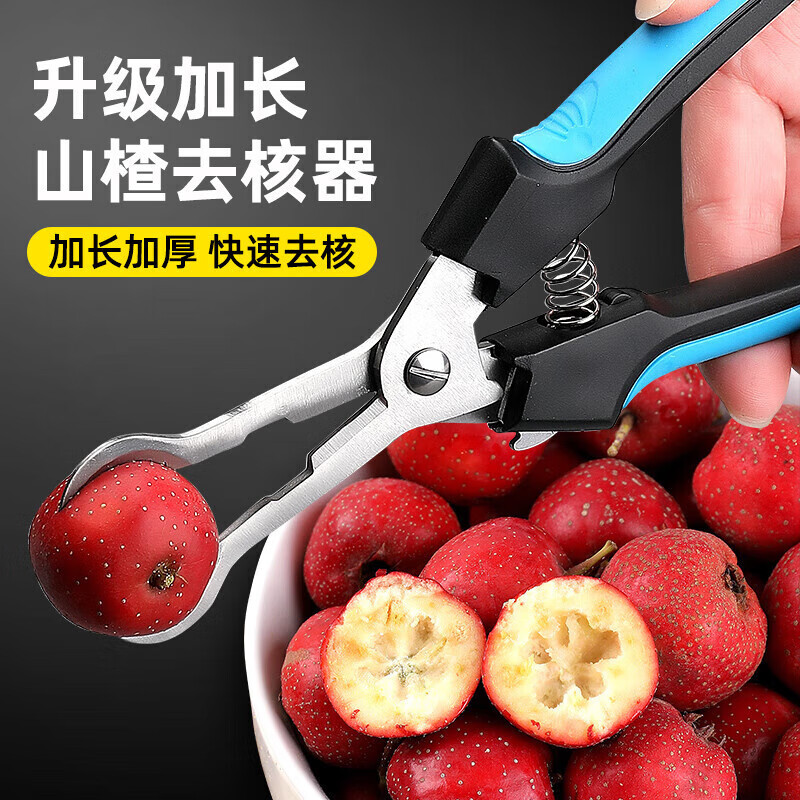 Qian Dong hawthorn corer artifact household pliers to remove seeds and corer homemade candied haws making material tools corer knife seller upgraded model-blue