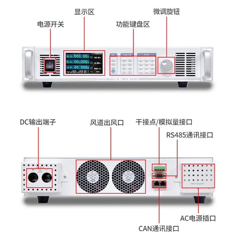 IVYTECH IPP-HV series 1000V high voltage programmable DC power supply high voltage 750V3A/2000V1A IPP-HV-1500-1 1500V1A