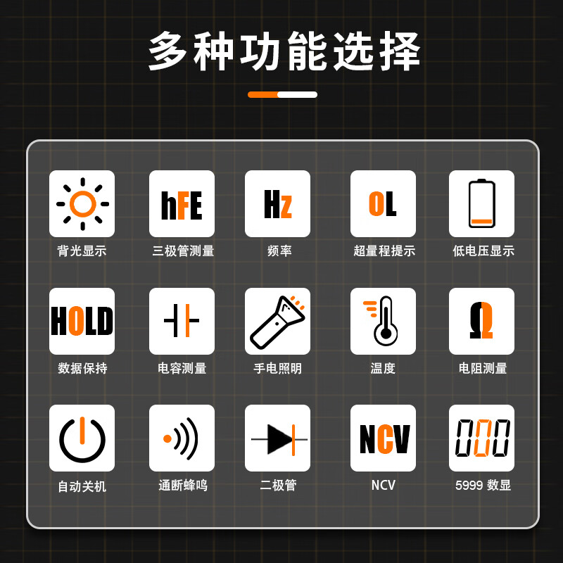 Victory Instrument (VICTOR) digital multimeter high-precision electrician special automatic range multimeter intelligent anti-burn household type VC890+