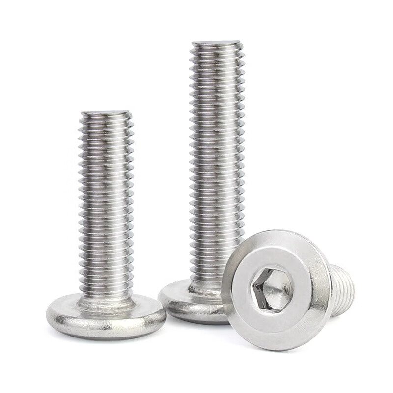 Jinchao 304 stainless steel furniture large flat head hexagonal head bevel screw round head bevel screw bevel bolt M2-M12 M8*40 (5 pieces)