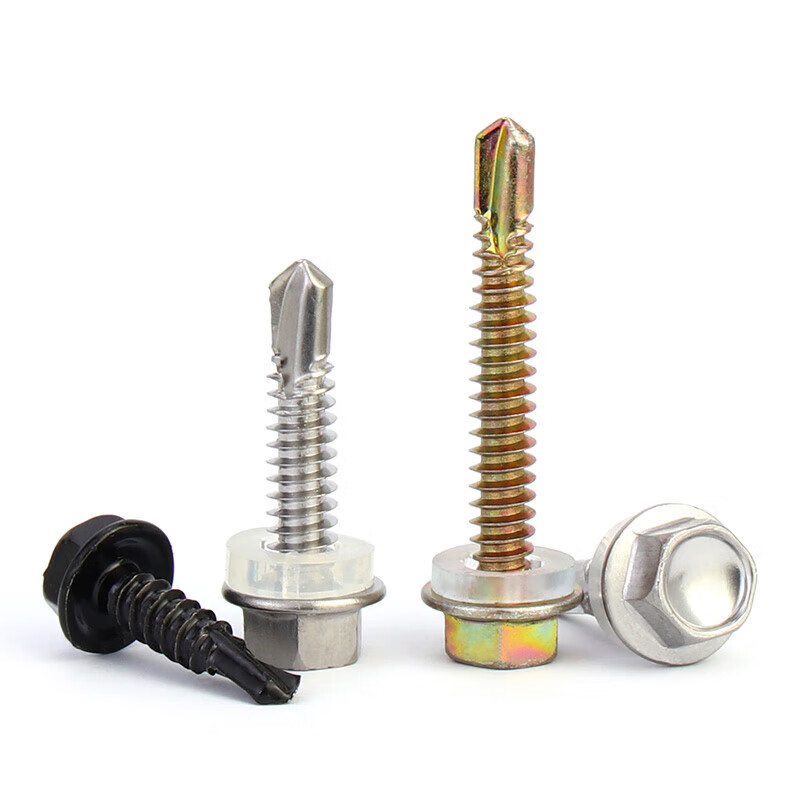 Jinchao drill tail screw 410 stainless steel external hexagonal color steel tile self-tapping self-drilling dovetail screw 4.2M4.8M5.5M6.3 M4.8*25 (20 pieces) 410