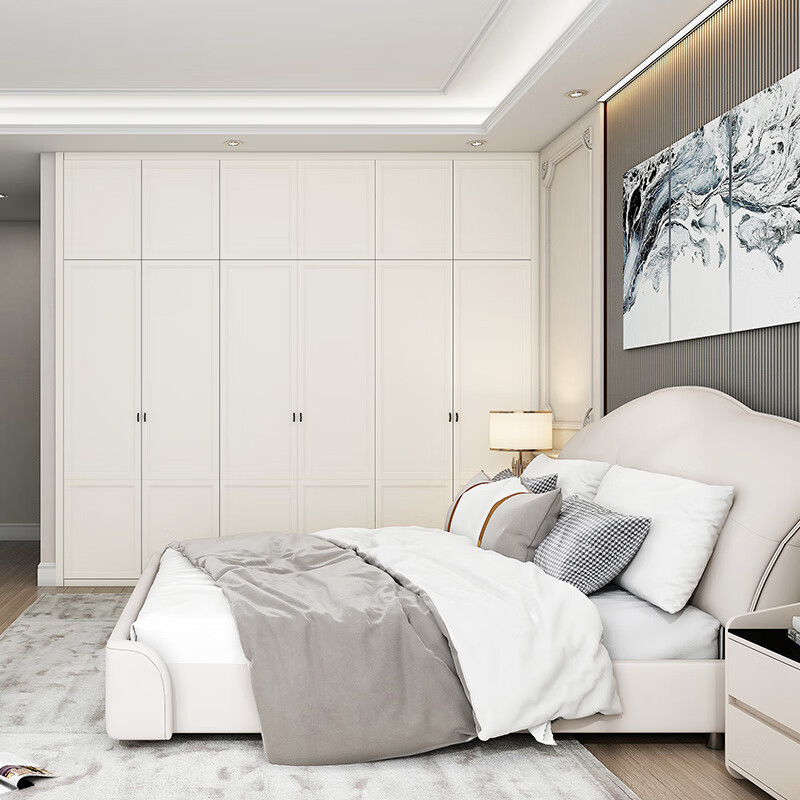 Sophia wardrobe European style bedroom combination home wardrobe multi-functional wardrobe cloakroom sideboard TV cabinet red wine cabinet 5 packages