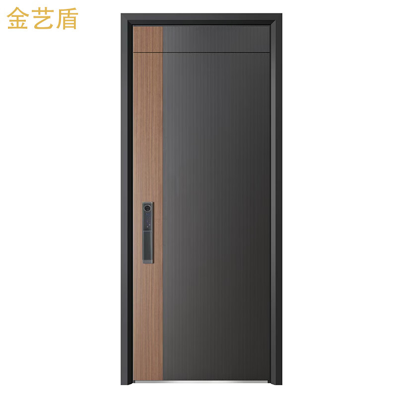 Jinyi Dun Door Industry (A06 Jinrui) Class A safety door carved aluminum plate wood grain color matching supports private customization A06 Jinrui single door