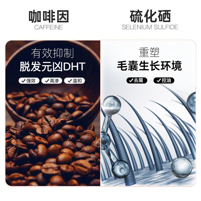 SHEVEU Saiyi Caffeine Orange Bottle Shampoo 200ml Selenium Disulfide Anti-dandruff Anti-itching Ginger Anti-hair Loss Solid Hair Imported